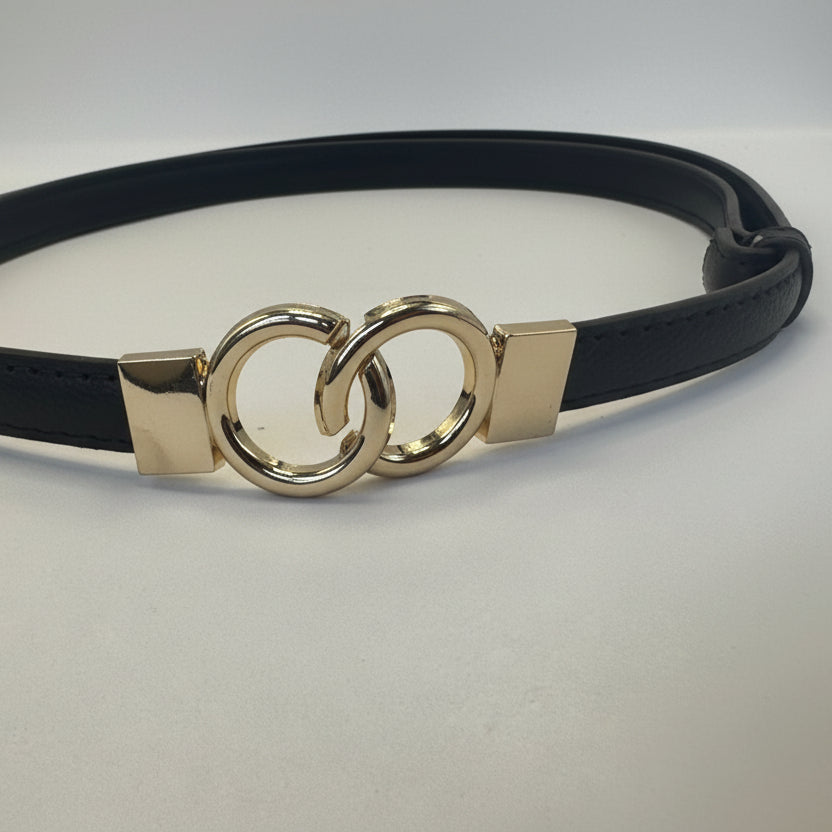 Cinto Fivela Dupla Dourada