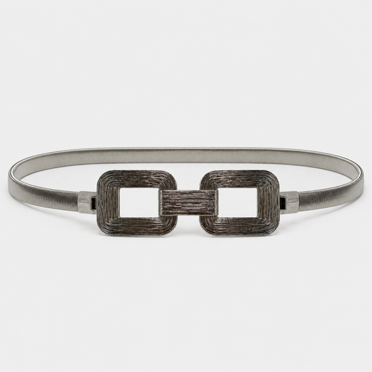 Cinto Feminino de Metal Fivela Quadrada