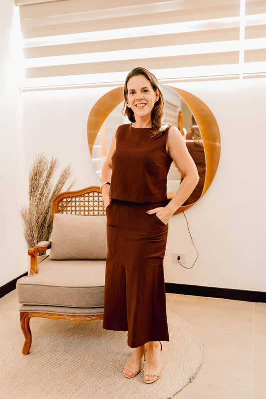 Conjunto Saia e Blusa Helena