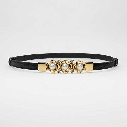 Cinto Três Pérolas Dourado