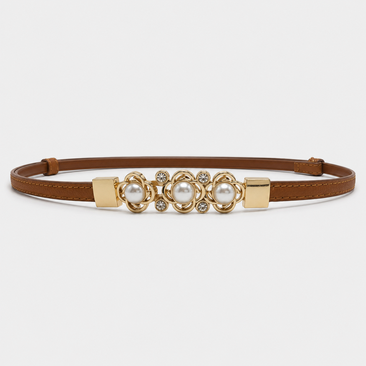 Cinto Três Pérolas Dourado