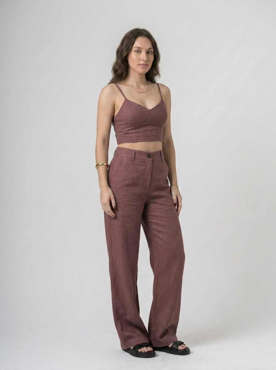 Cropped Alças Reguláveis em Marrante | Leluce
