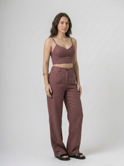 Cropped Alças Reguláveis em Marrante | Leluce