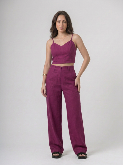 Cropped Alças Reguláveis em Marrante | Leluce
