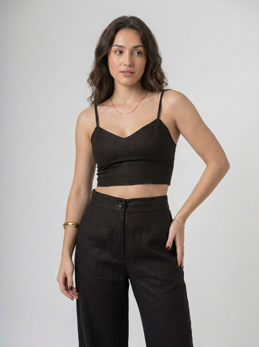 Cropped Alças Reguláveis em Marrante | Leluce