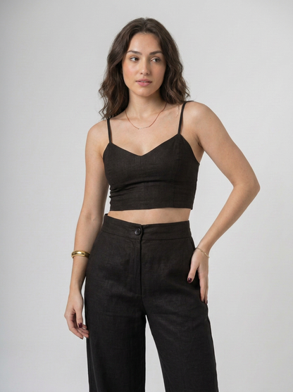 Cropped Alças Reguláveis em Marrante | Leluce