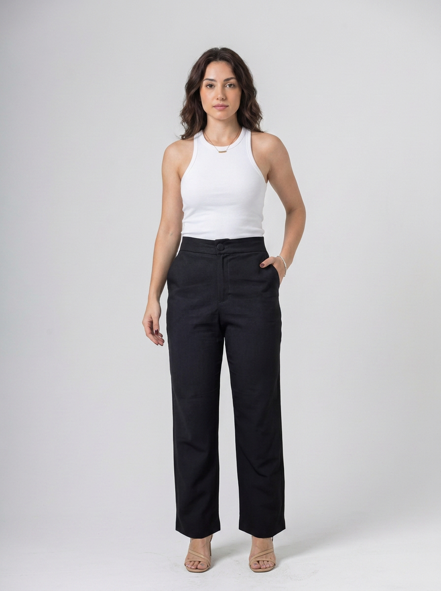 Calça Cigarrete Reta Alfaiataria | Leluce