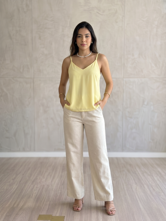 BLUSA REGATA ESSENCIAL COM ALÇA REGULÁVEL LELUCE