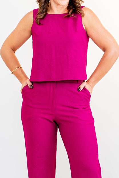Blusa Regata Alfaiataria Minimal