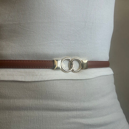 Cinto Fivela Dupla Dourada