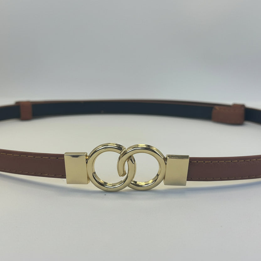 Cinto Fivela Dupla Dourada