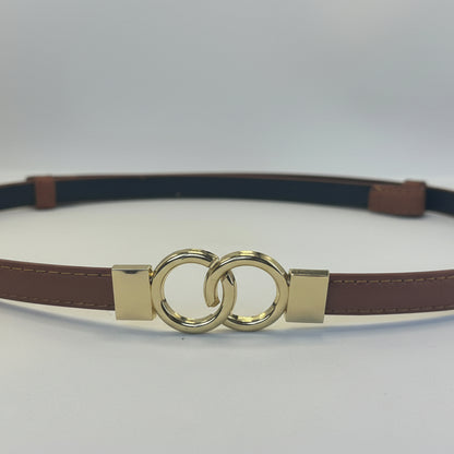 Cinto Fivela Dupla Dourada