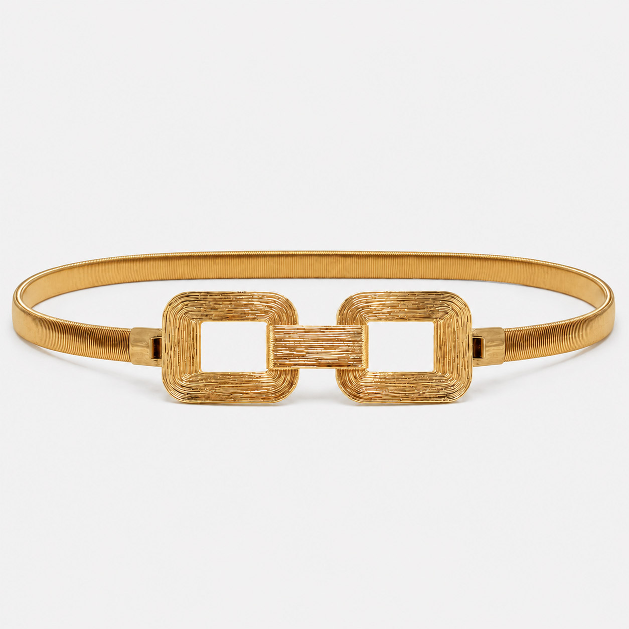 Cinto Feminino de Metal Fivela Quadrada