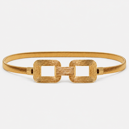 Cinto Feminino de Metal Fivela Quadrada